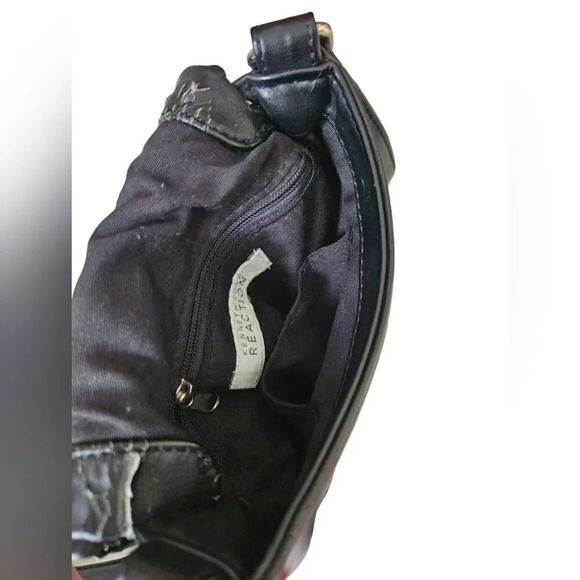 Kenneth Cole Reaction Manmade Leather  Small Crossbody Purse Zipper Compartment - Picture 7 of 9